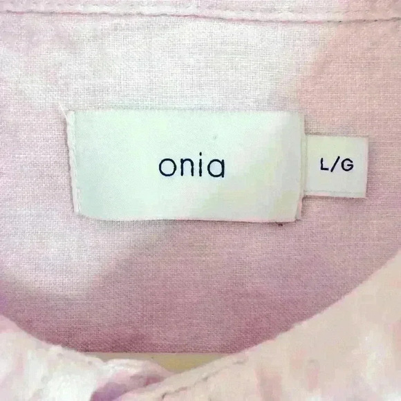 Onia Men Short Sleeve Linen Shirt Size L‎ - Picture 3 of 4